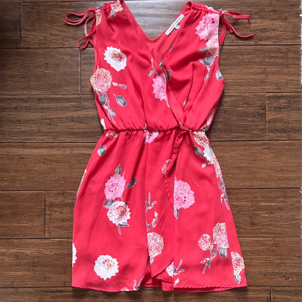 Floral Pink Sleeveless Romper